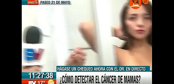  Big tits latina breast exam on tv